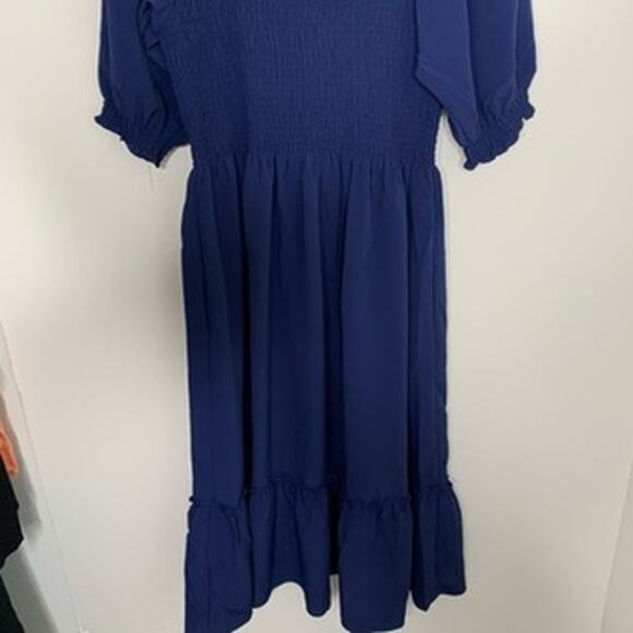 Hill House The Luisa Nap Blue Navy Crepe Dress Womens New Size XL - Picture 12 of 16